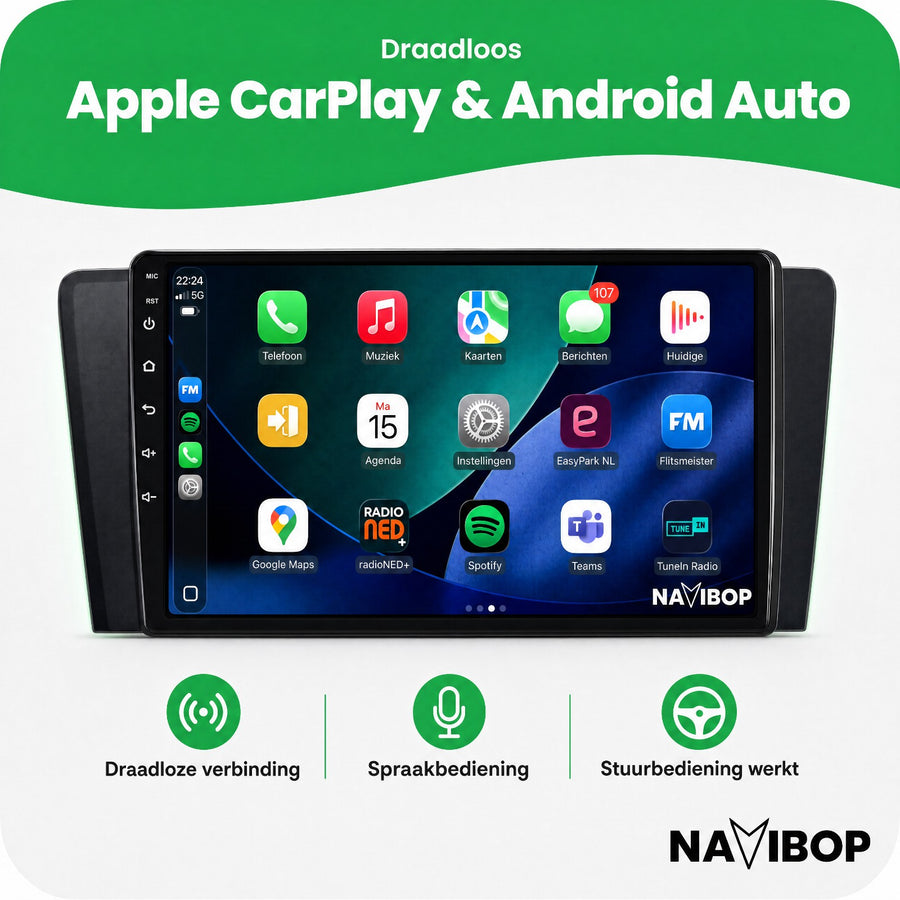 Volvo V70 XC70 S60 | Autoradio | CarPlay & Android Auto | Android 15.0 | 2000 t/m 2009