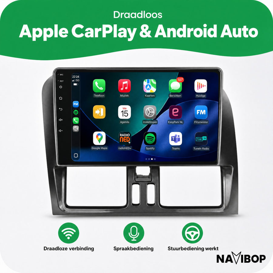 Volvo XC60 | Autoradio | CarPlay & Android Auto | Android 15.0 | 2008 t/m 2017