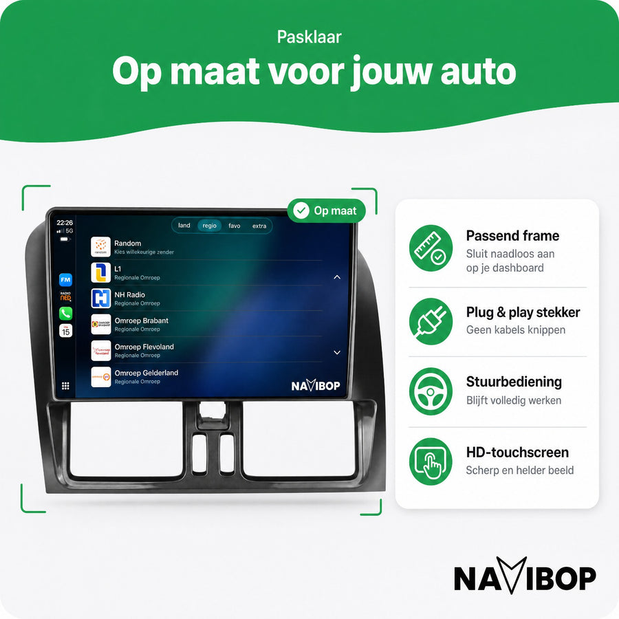Volvo XC60 | Autoradio | CarPlay & Android Auto | Android 15.0 | 2008 t/m 2017