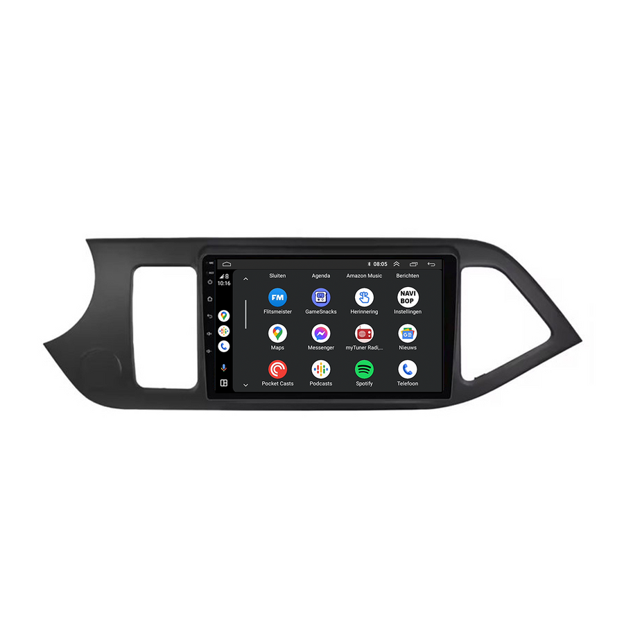 Kia Picanto | Autoradio | CarPlay & Android Auto | Android 15.0 | 2011 t/m 2017