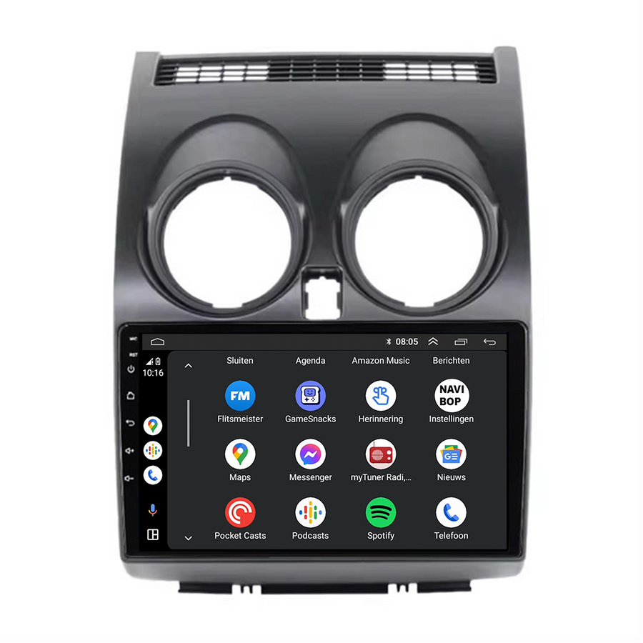 Nissan Qashqai | Autoradio | CarPlay & Android Auto | Android 15.0 | 2006 t/m 2013