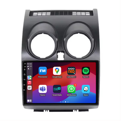 Nissan Qashqai | Autoradio | CarPlay & Android Auto | Android 15.0 | 2006 t/m 2013