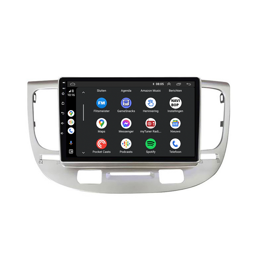 Kia Rio | Autoradio | CarPlay & Android Auto | Android 15.0 | 2005 t/m 2011