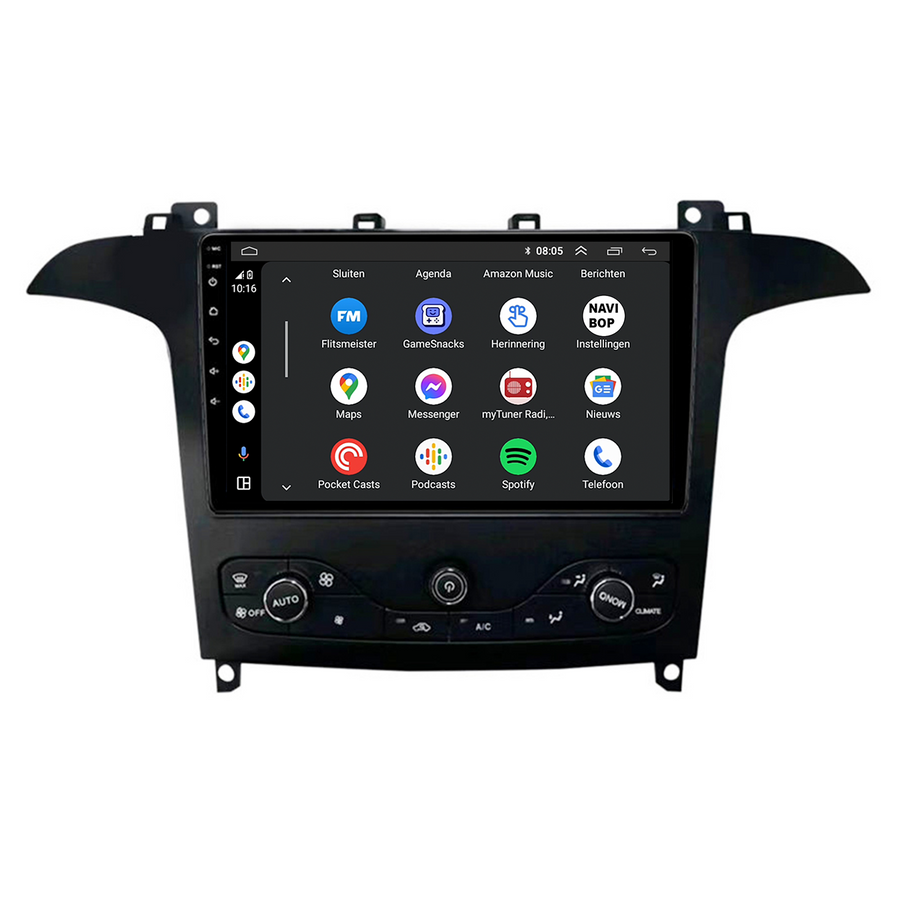 Ford S-max | Autoradio | CarPlay & Android Auto | Android 15.0 | 2009 t/m 2016