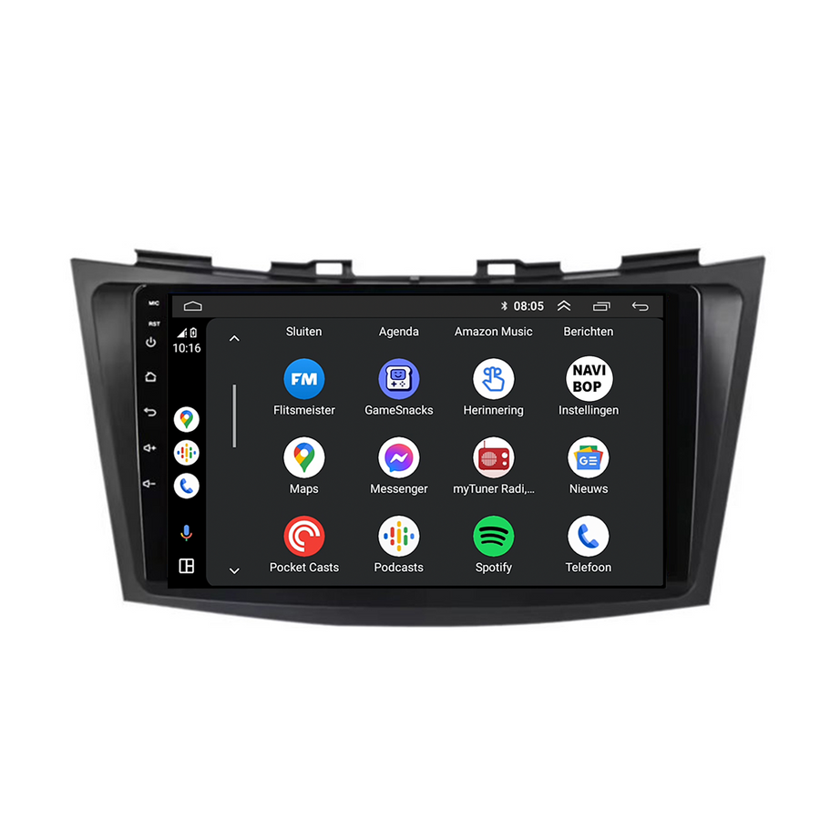 Suzuki Swift | Autoradio | CarPlay & Android Auto | Android 15.0 | 2011 t/m 2015
