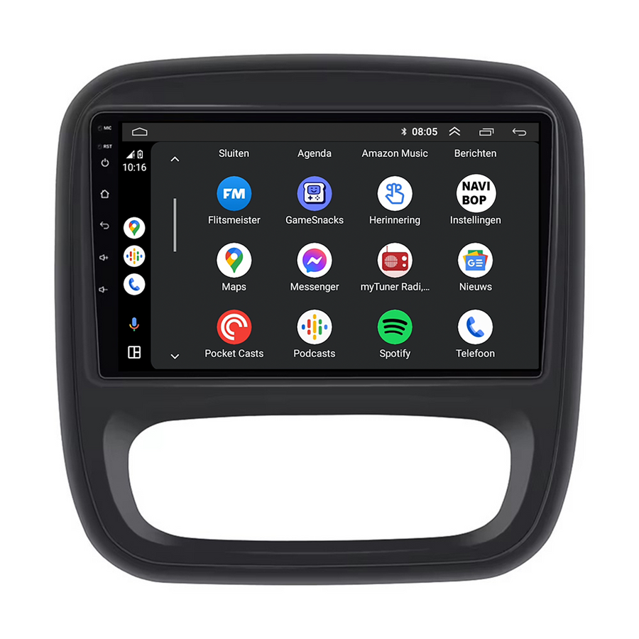 Renault Traffic | Autoradio | CarPlay & Android Auto | Android 15.0 | 2015 t/m 2019
