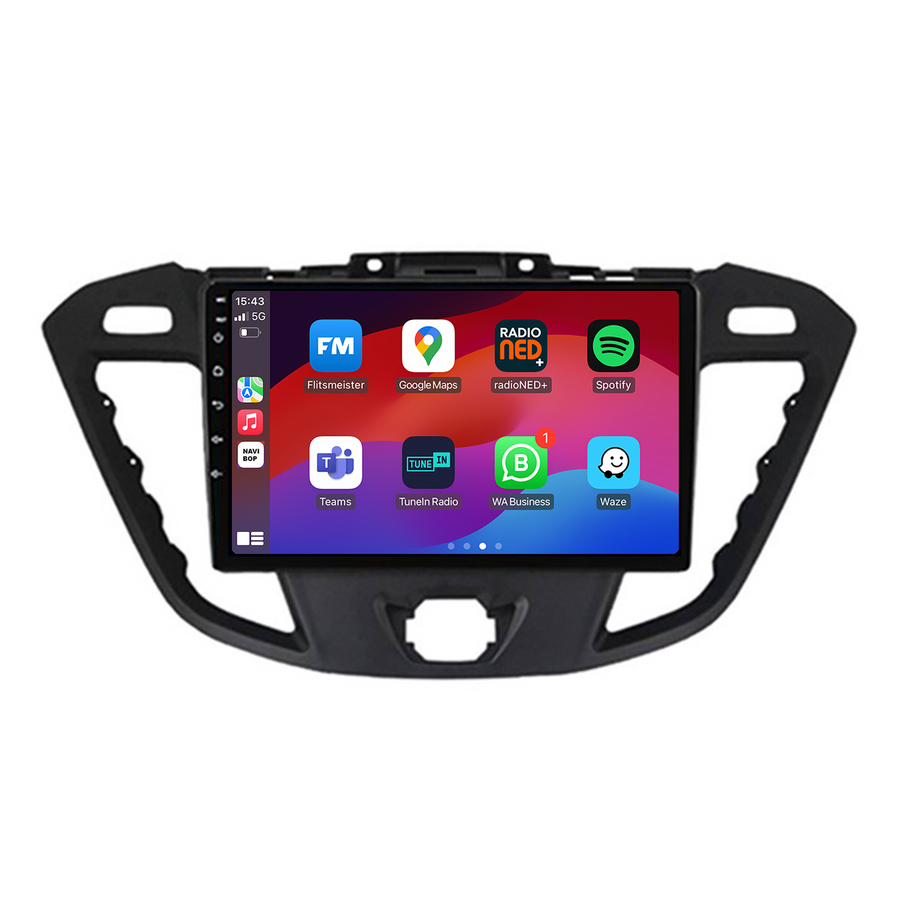 Ford Transit Custom | Autoradio | CarPlay & Android Auto | Android 15.0 | 2012 t/m 2021
