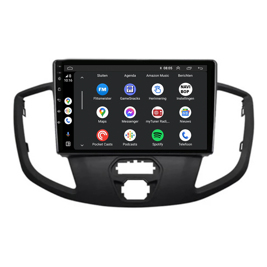 Ford Transit | Autoradio | CarPlay & Android Auto | Android 15.0 | 2014 t/m 2018