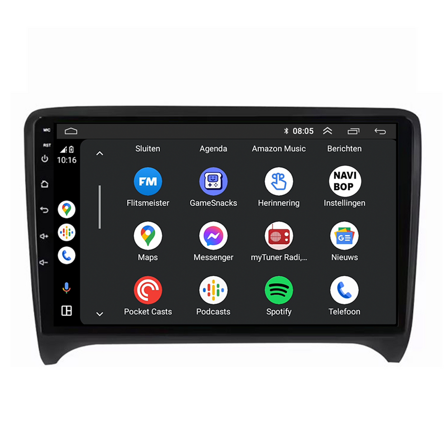 Audi TT | Autoradio | CarPlay & Android Auto | Android 15.0 | 2007 t/m 2015