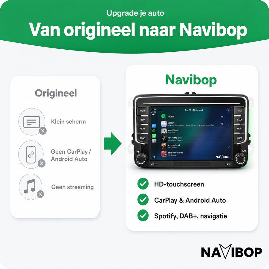 Volkswagen Tiguan | Autoradio | CarPlay & Android Auto | Android 15.0 | 2007 t/m 2016