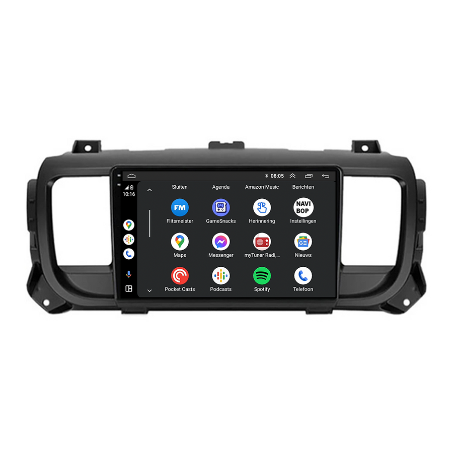 Opel Vivaro  | Autoradio | CarPlay & Android Auto | Android 15.0 | 2016 t/m 2023