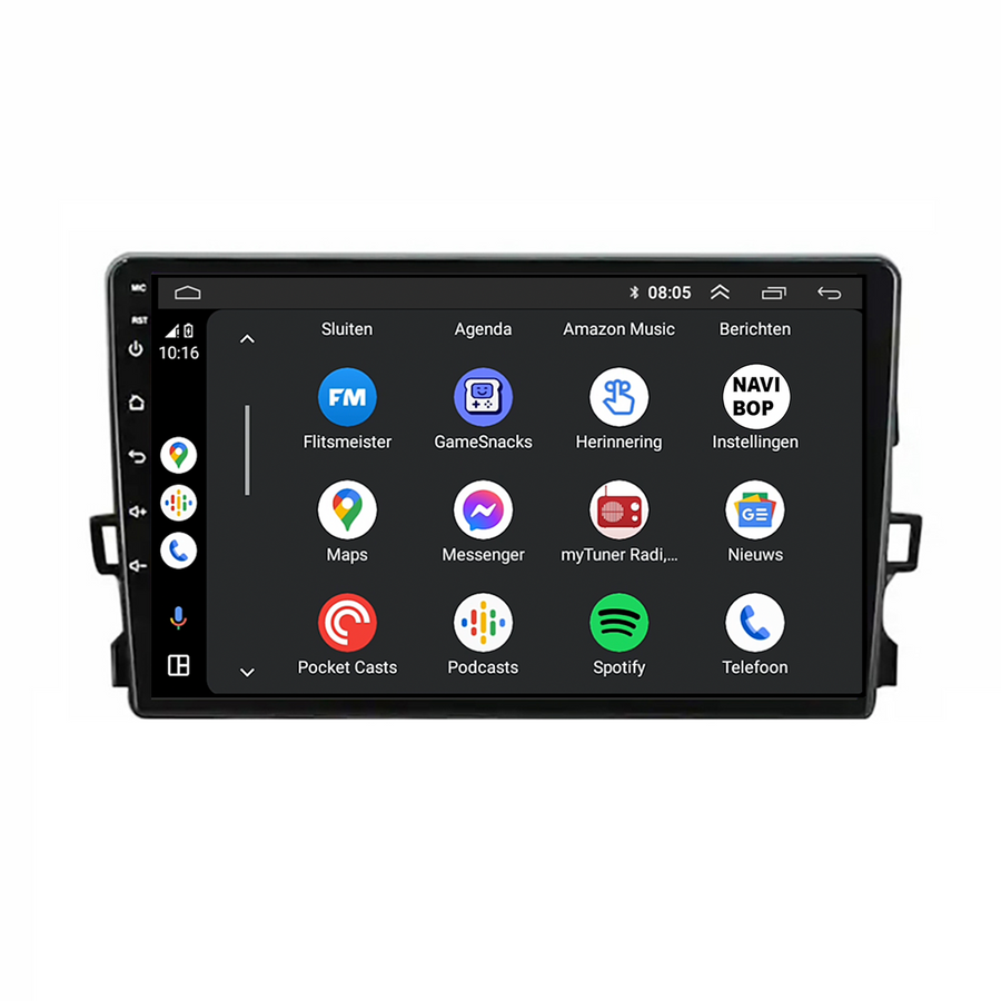 Toyota Auris | Autoradio | CarPlay & Android Auto | Android 15.0 | 2006 t/m 2012