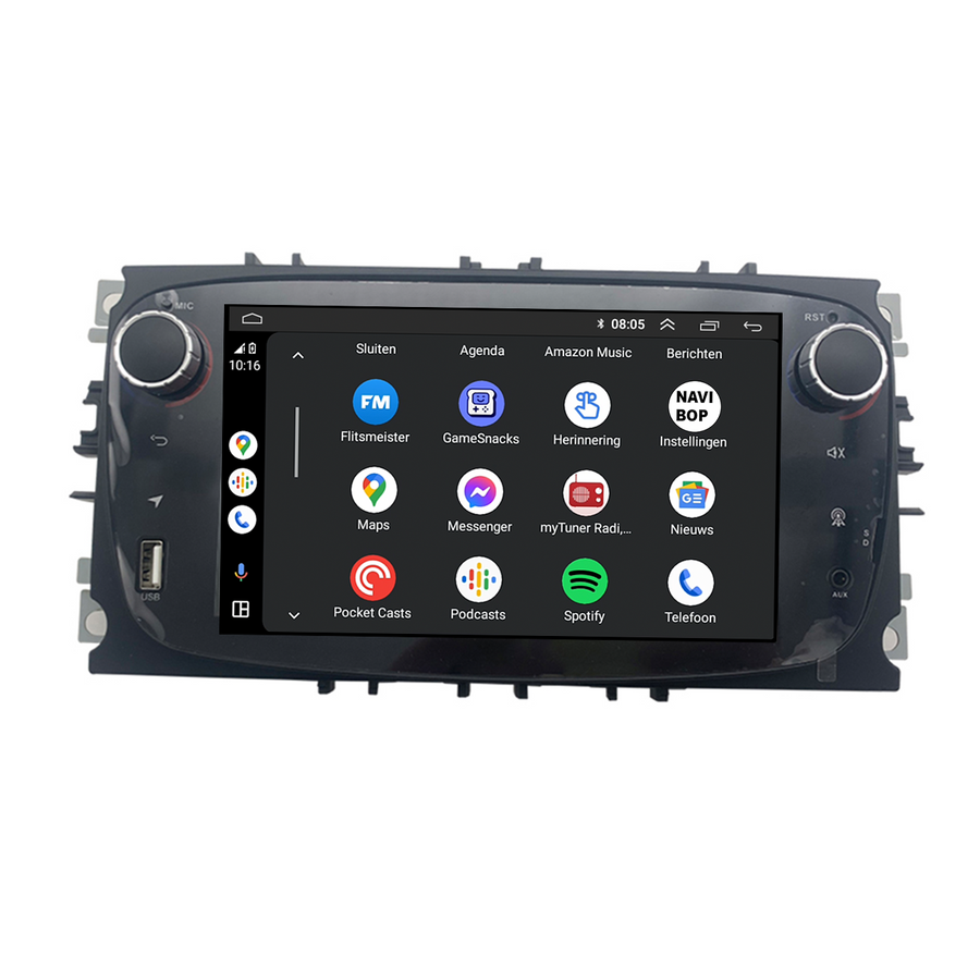 Ford Kuga | Autoradio | CarPlay & Android Auto | Android 15.0 | 2008 t/m 2011