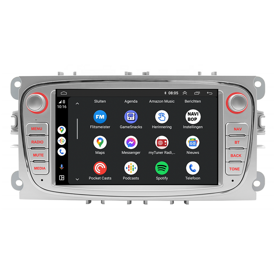 Ford Kuga | Autoradio | CarPlay & Android Auto | Android 15.0 | 2005 t/m 2013
