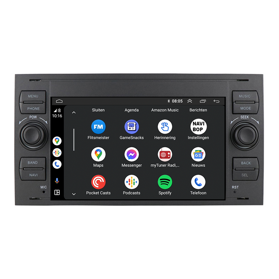 Ford Kuga | Autoradio | CarPlay & Android Auto | Android 15.0 | 2008 t/m 2013