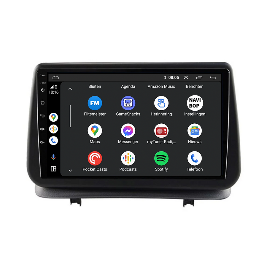 Renault Clio  | Autoradio | CarPlay & Android Auto | Android 15.0 | 2005 t/m 2012