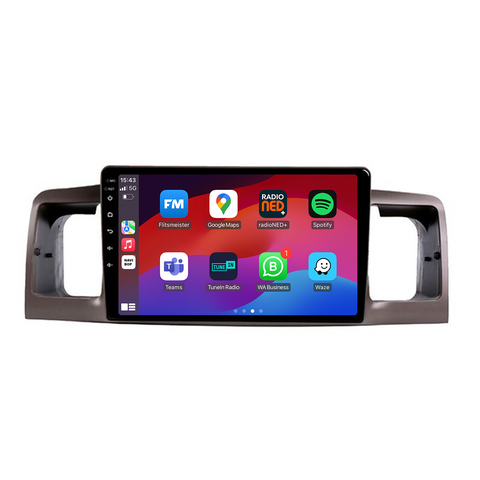 Toyota Corolla | Autoradio | CarPlay & Android Auto | Android 15.0 | 2000 t/m 2007