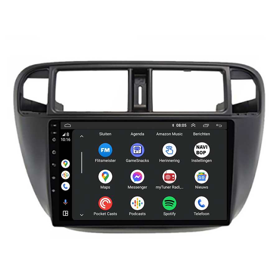Honda Civic | Autoradio | CarPlay & Android Auto | Android 15.0 | 1996 t/m 2000