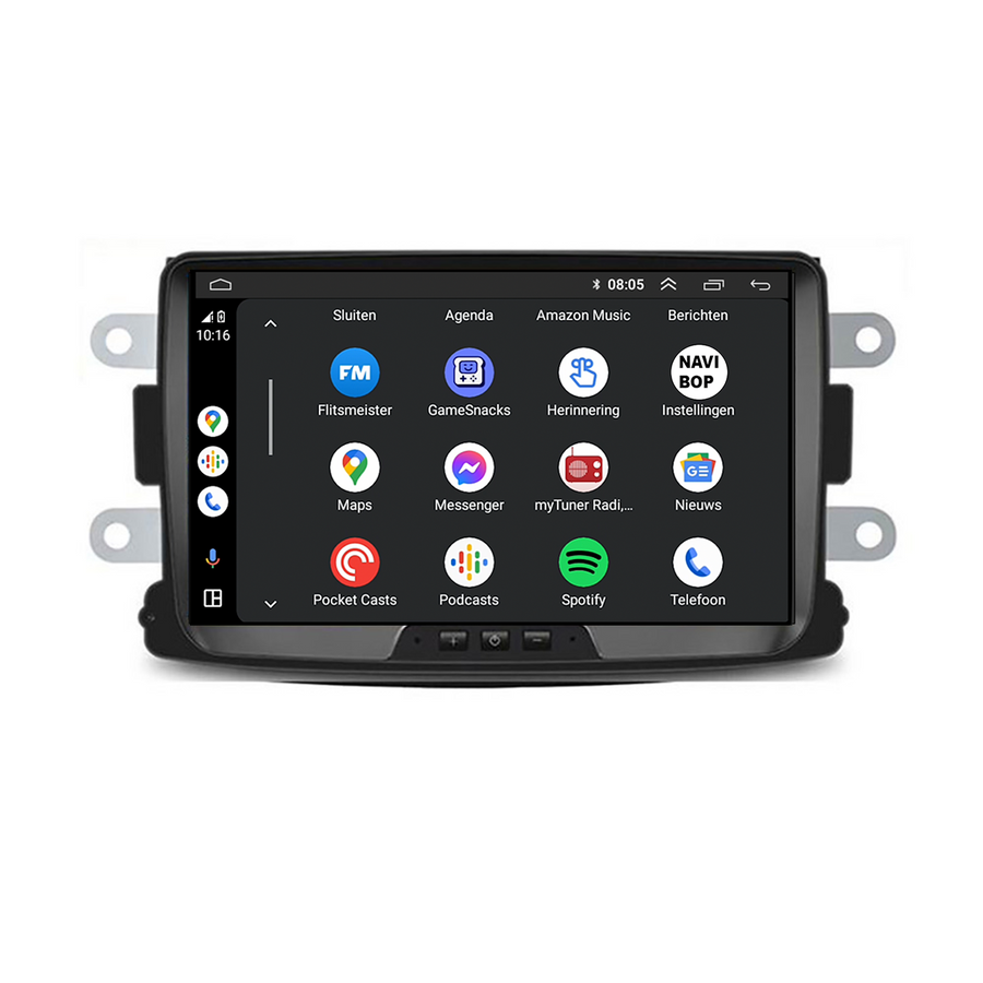 Dacia Sandero | Autoradio | CarPlay & Android Auto | Android 15.0 | 2012 t/m 2020