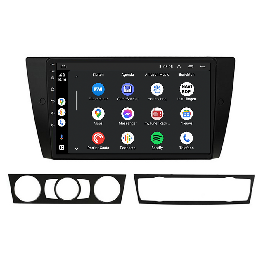 BMW E91 3-Serie  | Autoradio | CarPlay & Android Auto | Android 15.0 | 2005 t/m 2013