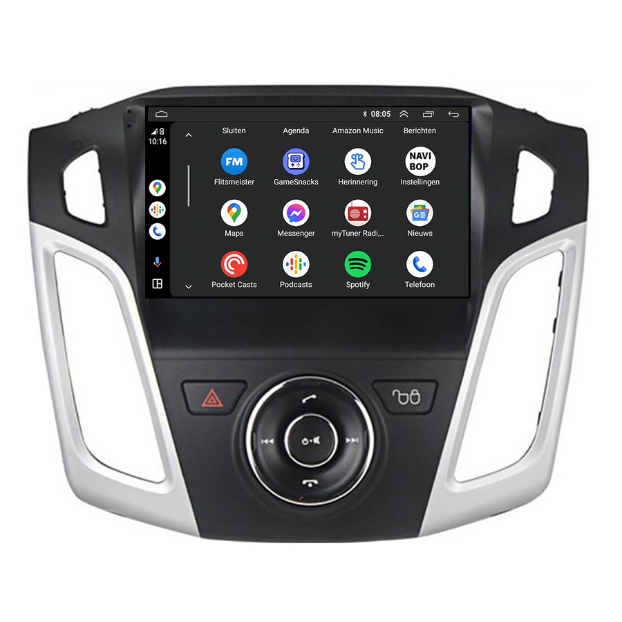 Ford Focus | Autoradio | CarPlay & Android Auto | Android 15.0 | 2012 t/m 2020