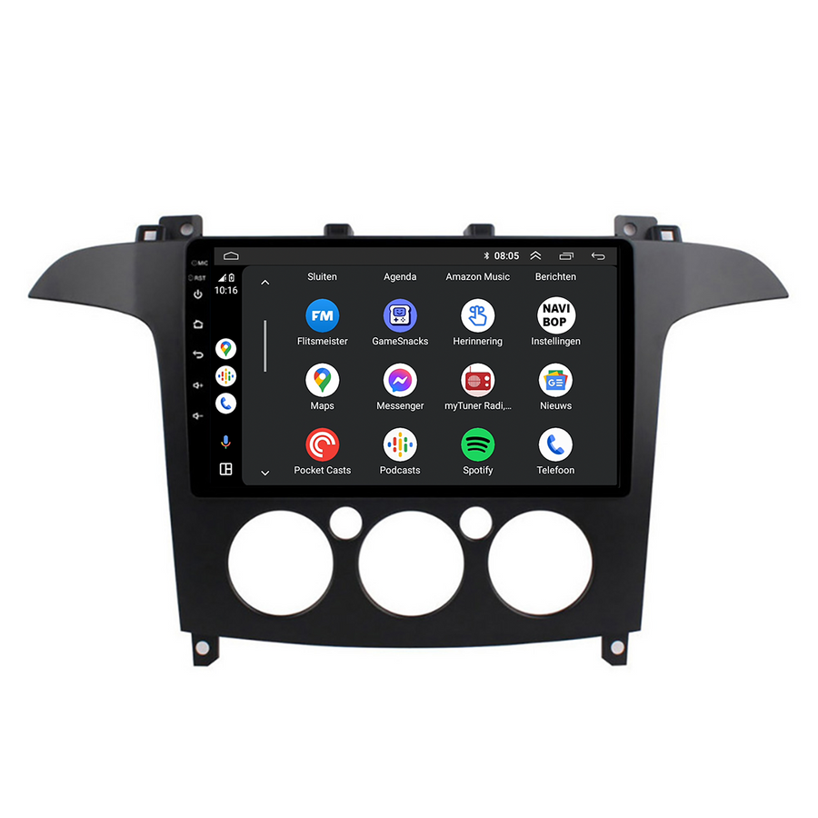 Ford S-max | Autoradio | CarPlay & Android Auto | Android 15.0 | 2006 t/m 2015
