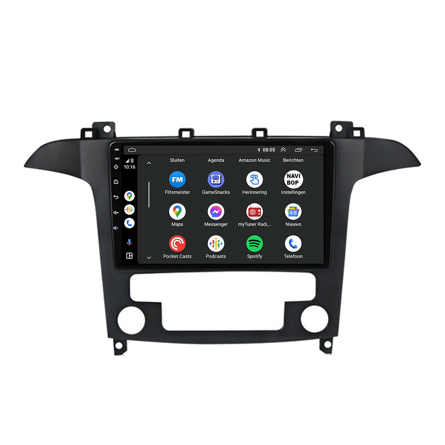 Ford S-max | Autoradio | CarPlay & Android Auto | Android 15.0 | 2009 t/m 2015