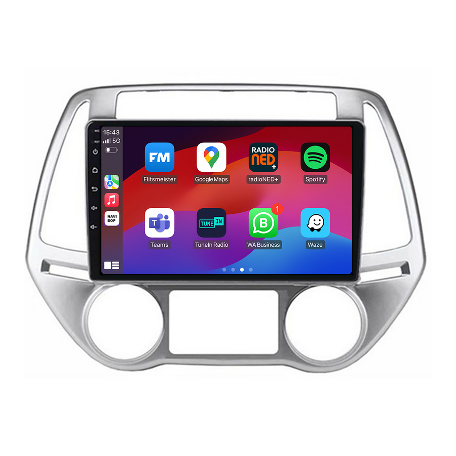 Hyundai I20 | Autoradio | CarPlay & Android Auto | Android 15.0 | 2008 t/m 2014