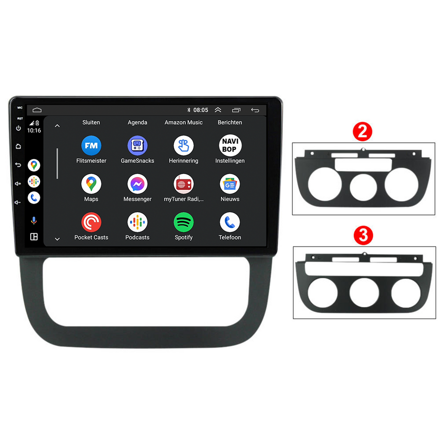Volkswagen Jetta | Autoradio | CarPlay & Android Auto | Android 15.0 | 2005 t/m 2010