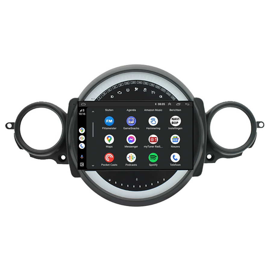 Mini Cooper R56 | Autoradio | CarPlay & Android Auto | Android 15.0 | 2006 t/m 2017