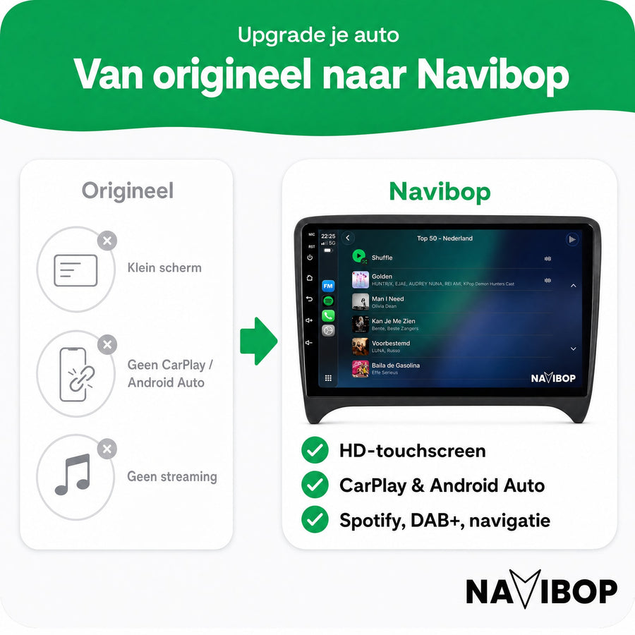 Audi Tt | Autoradio | CarPlay & Android Auto | Android 15.0 | 2007 t/m 2014
