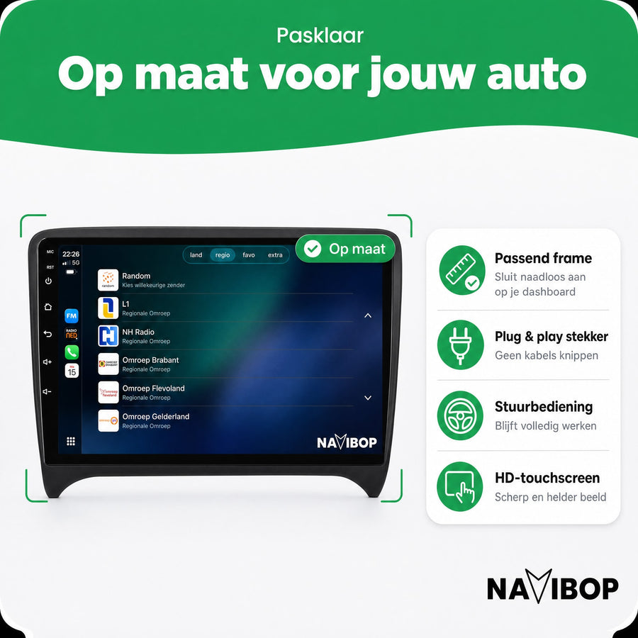Audi Tt | Autoradio | CarPlay & Android Auto | Android 15.0 | 2007 t/m 2014