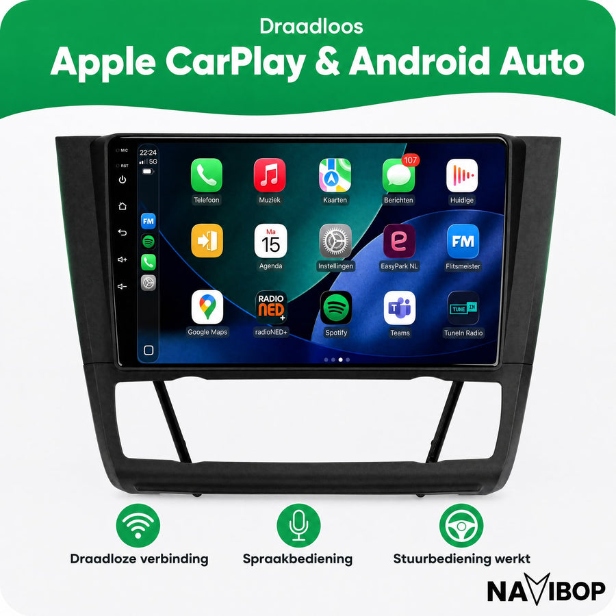 BMW 1-SERIE Versie 2 | Autoradio | CarPlay & Android Auto | Android 15.0 | 2005 t/m 2013