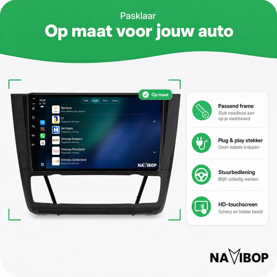 BMW 1-SERIE Versie 2 | Autoradio | CarPlay & Android Auto | Android 15.0 | 2005 t/m 2013