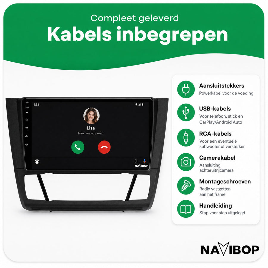 BMW 1-SERIE Versie 2 | Autoradio | CarPlay & Android Auto | Android 15.0 | 2005 t/m 2013