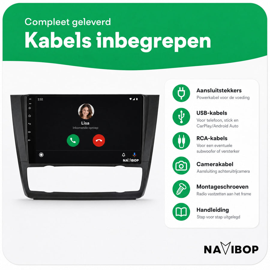 BMW 1-SERIE Versie 3 | Autoradio | CarPlay & Android Auto | Android 15.0 | 2005 t/m 2013