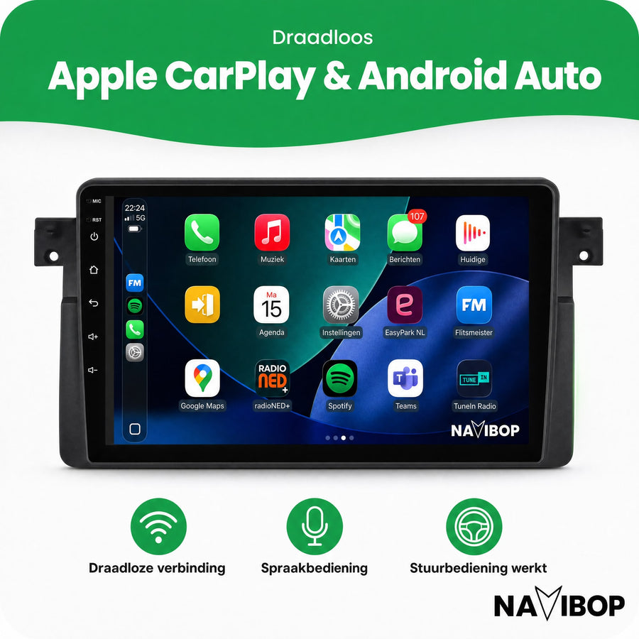 BMW 3-SERIE | Autoradio | CarPlay & Android Auto | Android 15.0 | 1997 t/m 2006