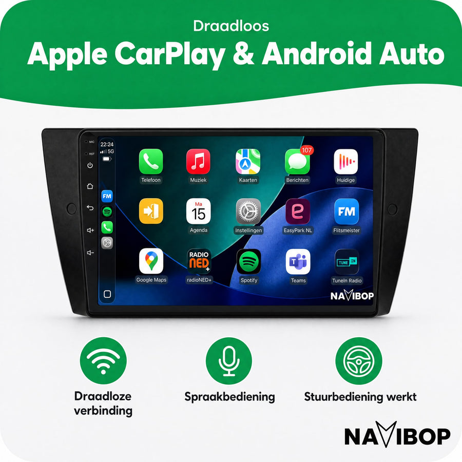 BMW 3-SERIE | Autoradio | CarPlay & Android Auto | Android 15.0 | 2005 t/m 2013