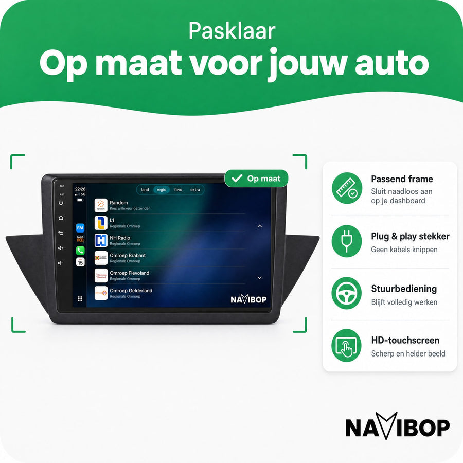BMW X1 | Autoradio | CarPlay & Android Auto | Android 15.0 | 2009 t/m 2012