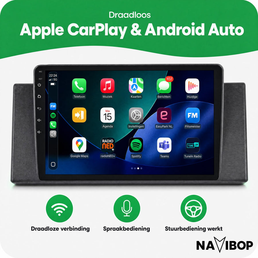 BMW X5 5-SERIE | Autoradio | CarPlay & Android Auto | Android 15.0 | 1995 t/m 2006