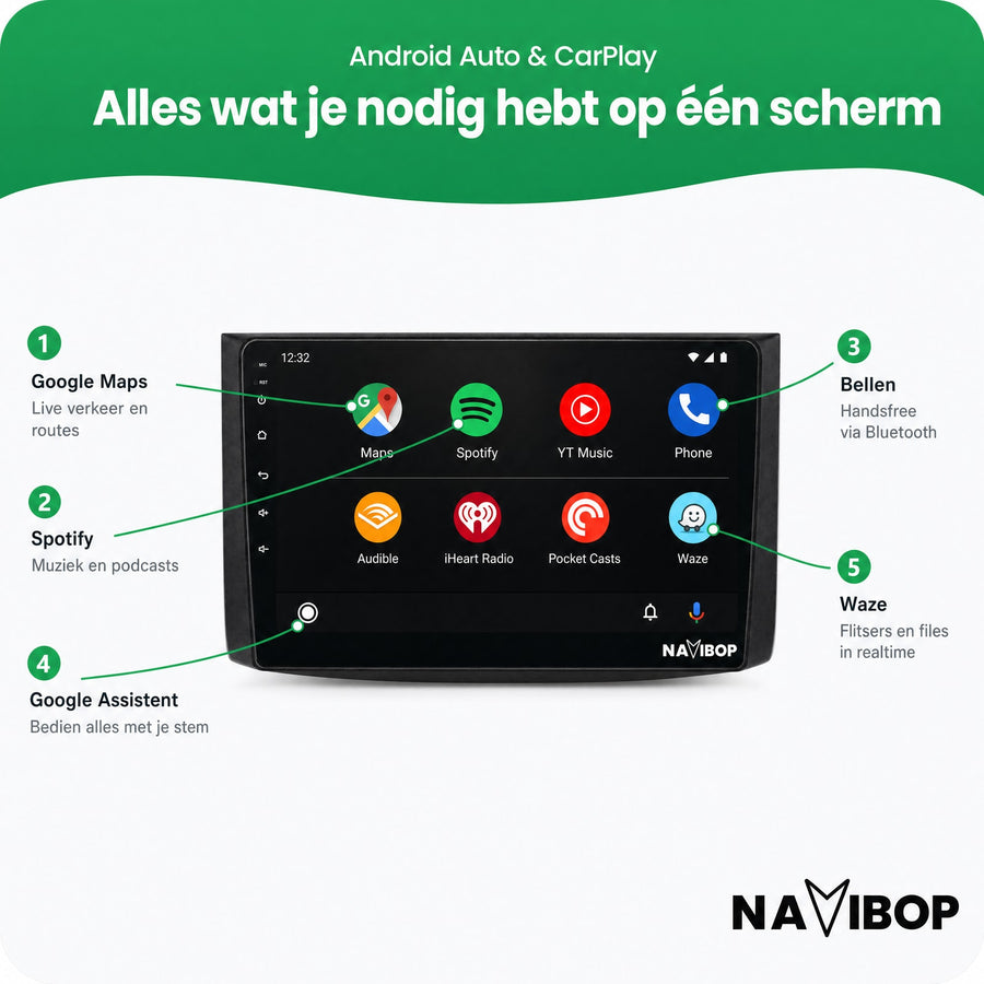 Chevrolet Aveo Captiva | Autoradio | CarPlay & Android Auto | Android 15.0 | 2006 t/m 2011