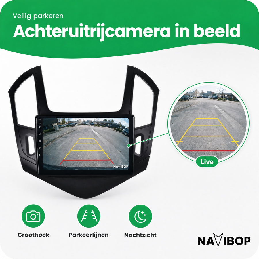 Chevrolet Cruze Zwart | Autoradio | CarPlay & Android Auto | Android 15.0 | 2012 t/m 2015
