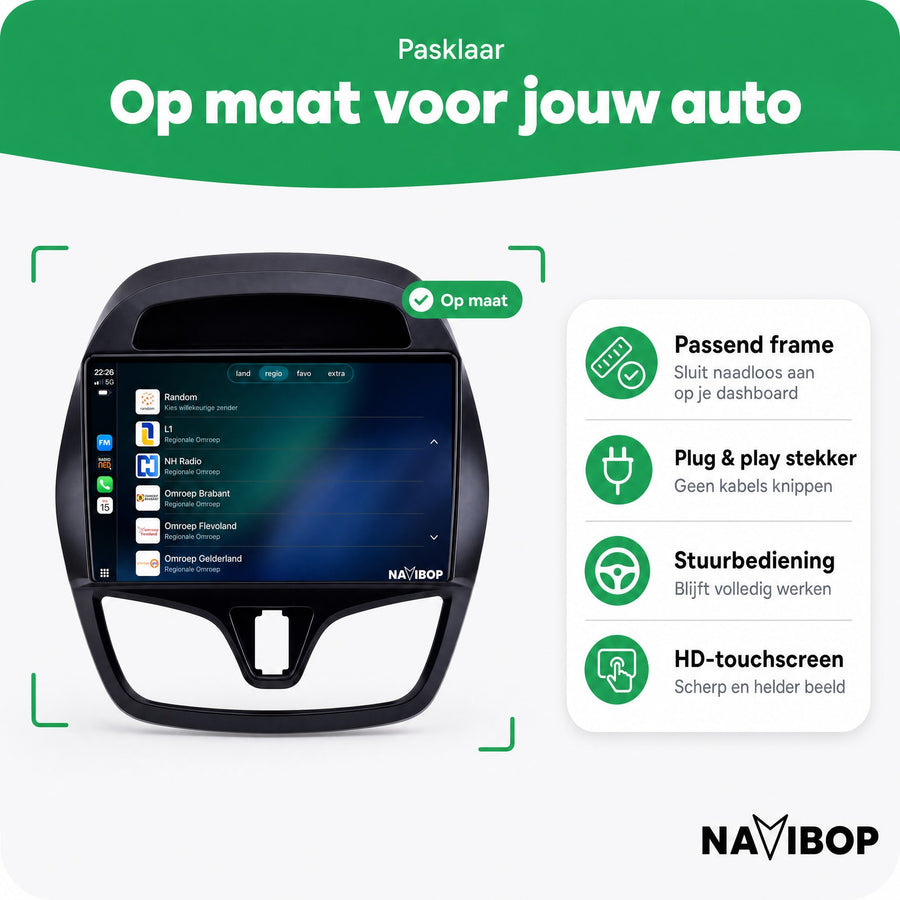 Chevrolet Spark | Autoradio | CarPlay & Android Auto | Android 15.0 | 2015 t/m 2018