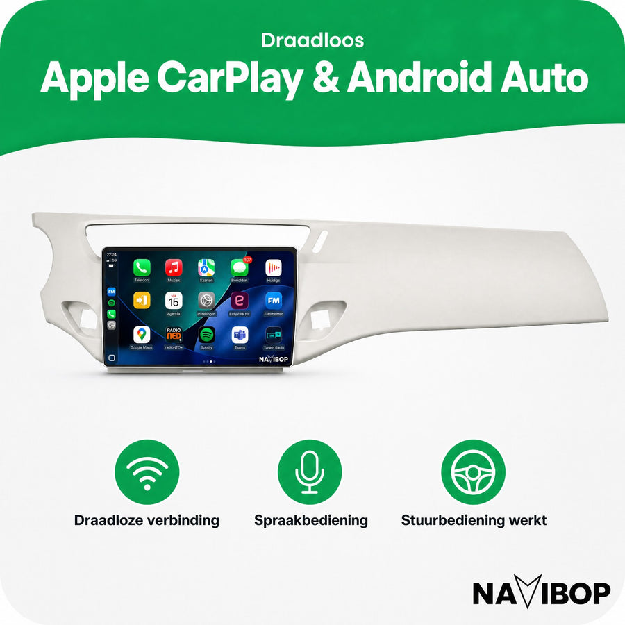 Citroën C3, DS3 Wit | Autoradio | CarPlay & Android Auto | Android 15.0 | 2010 t/m 2016