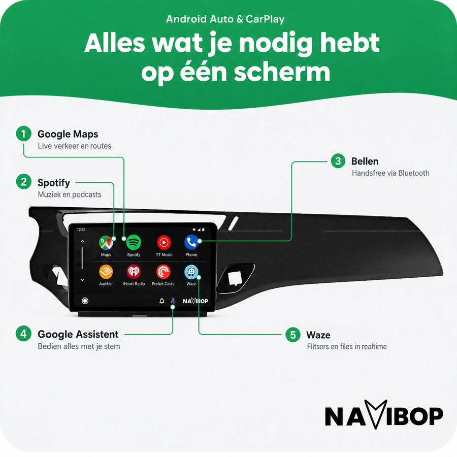 Citroën C3, DS3 Zwart | Autoradio | CarPlay & Android Auto | Android 15.0 | 2010 t/m 2016