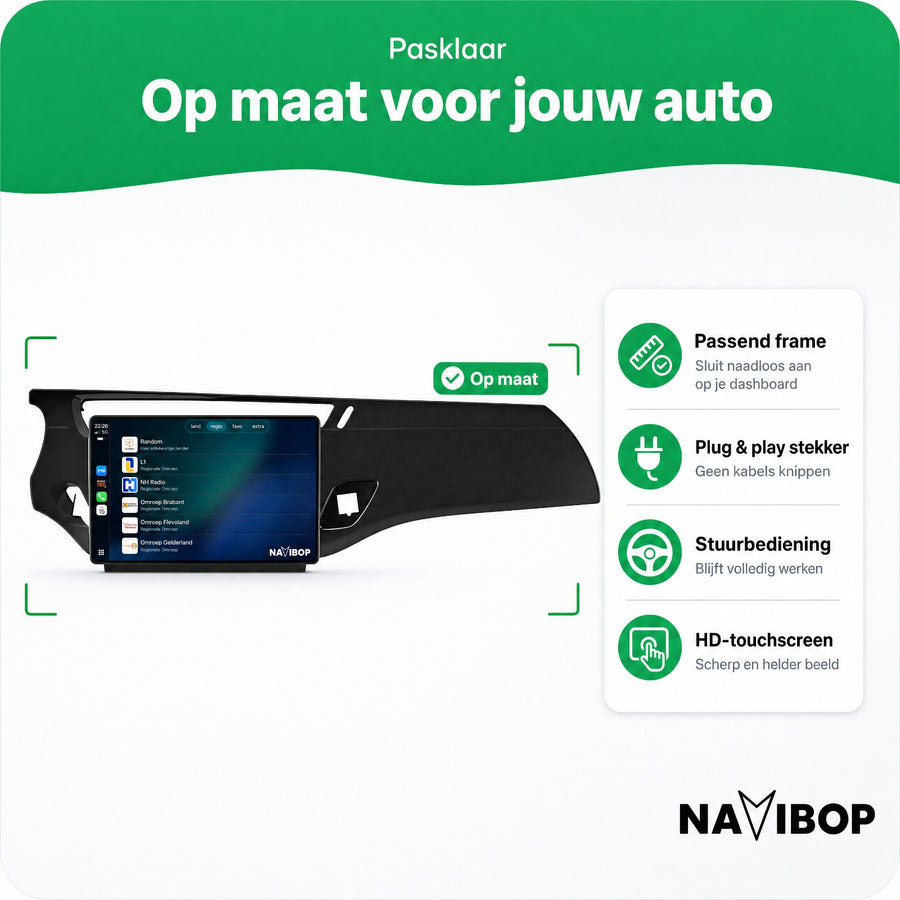 Citroën C3, DS3 Zwart | Autoradio | CarPlay & Android Auto | Android 15.0 | 2010 t/m 2016