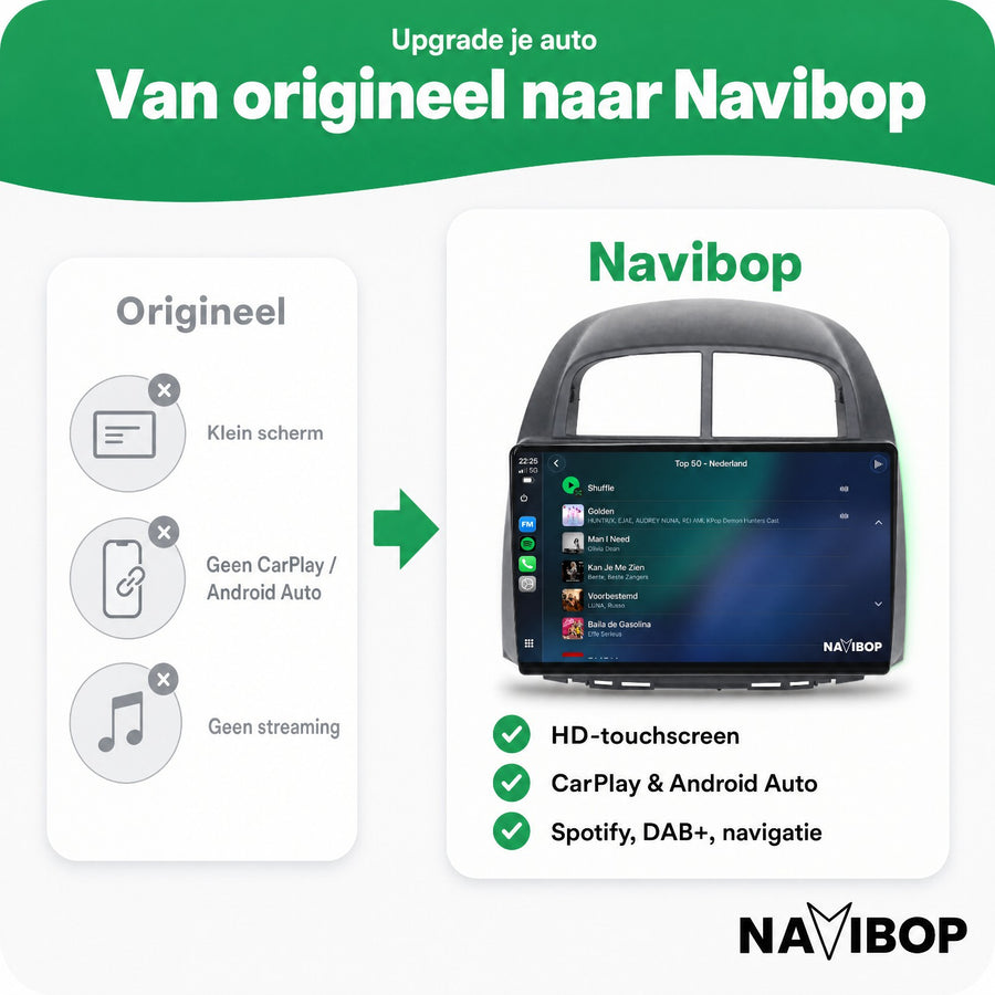Daihatsu Sirion | Autoradio | CarPlay & Android Auto | Android 15.0