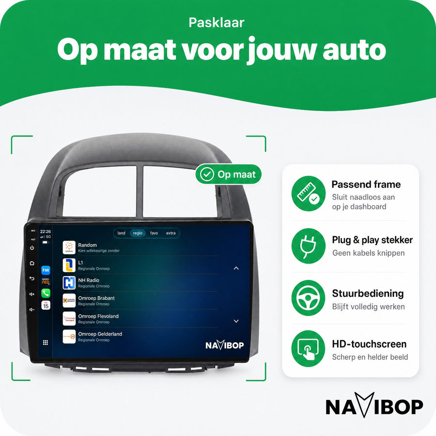 Daihatsu Sirion | Autoradio | CarPlay & Android Auto | Android 15.0