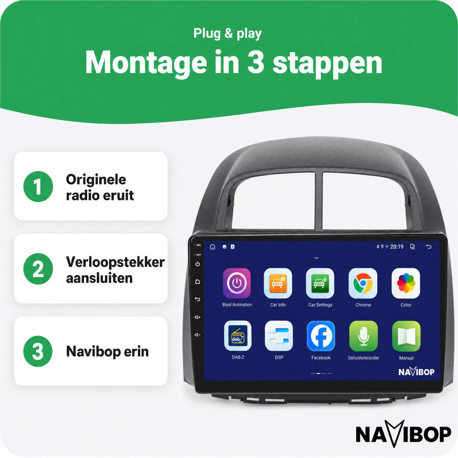 Daihatsu Sirion | Autoradio | CarPlay & Android Auto | Android 15.0