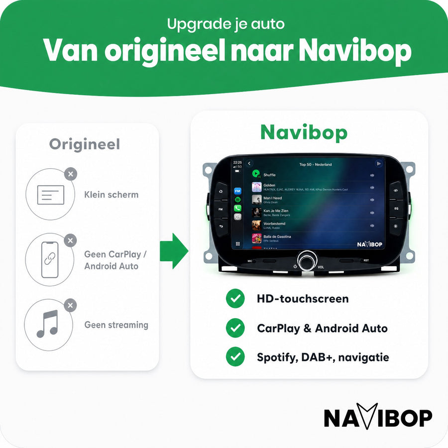 Fiat 500X | Autoradio | CarPlay & Android Auto | Android 15.0